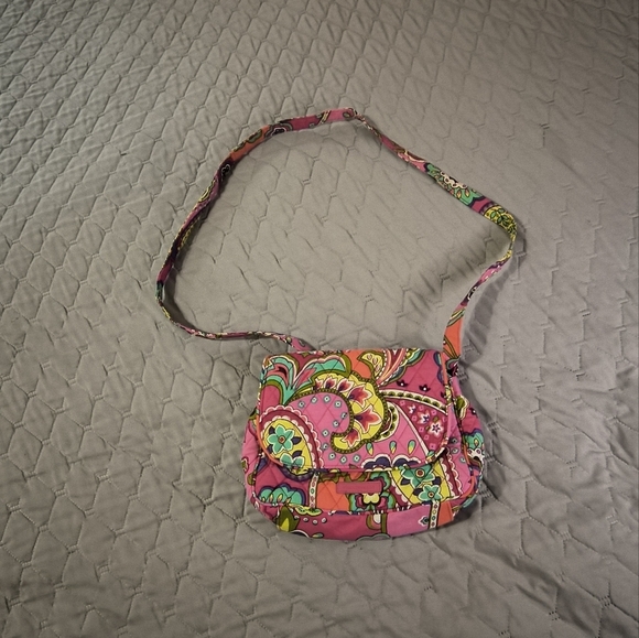 Vera Bradley Pink Swirls Crossbody Bag - Picture 2 of 7